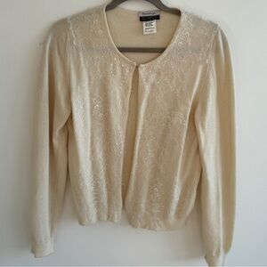 Cashmere Blend Lace Panel Cardigan – Holt Renfrew